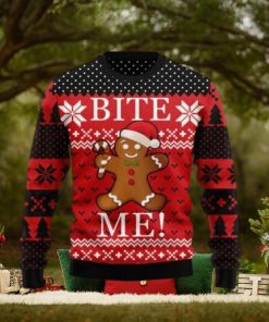 Christmas Bite Me Ugly Christmas Sweater Gift For Men And Women