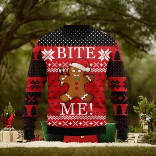 Christmas Bite Me Ugly Christmas Sweater Gift For Men And Women