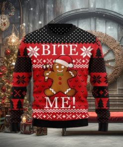Christmas Bite Me Ugly Christmas Sweater Gift For Men And Women