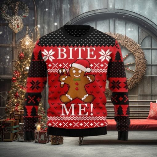 Christmas Bite Me Ugly Christmas Sweater Gift For Men And Women