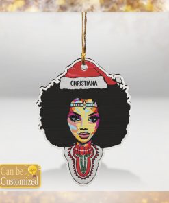 Christmas Black Girl Personalized Ornament