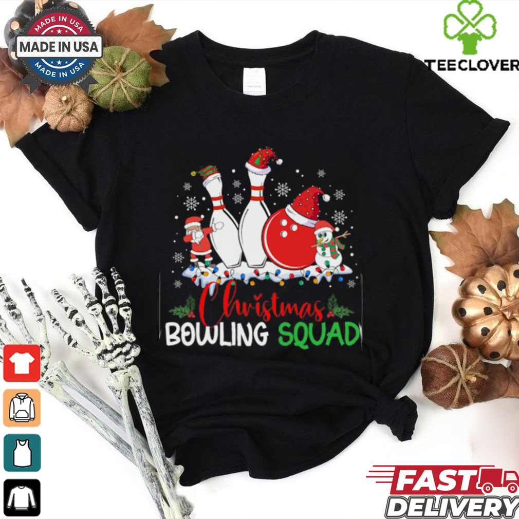 Christmas Bowling Squad Xmas Lights Santa Bowling Player Bowling T Shirt Recovered Christmas Bowling Squad Xmas Lights Santa Bowling Player Bowling T Shirt Recovered