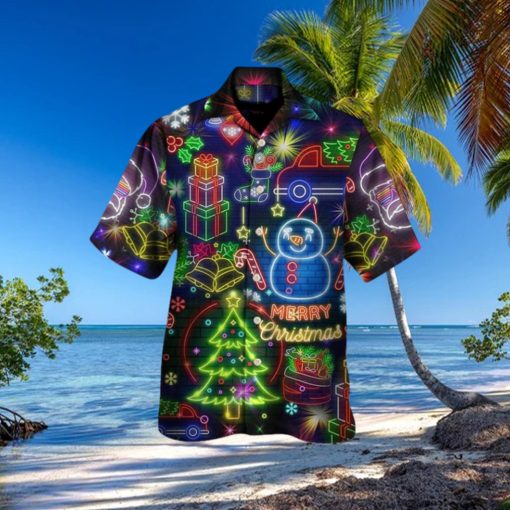 Christmas Bright Neon Lighting Hawaiian Shirt