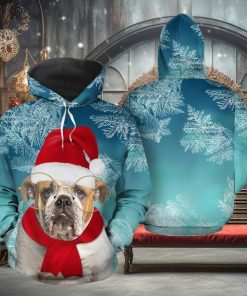 Christmas Bulldog Awesome 3d All Over Print Hoodie