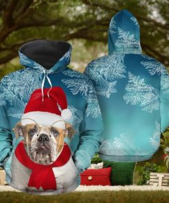 Christmas Bulldog Awesome 3d All Over Print Hoodie