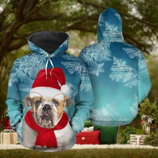 Christmas Bulldog Awesome 3d All Over Print Hoodie