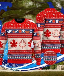 Christmas Canada Maple Leaf Ugly Christmas Sweater Special Gift For Men Women