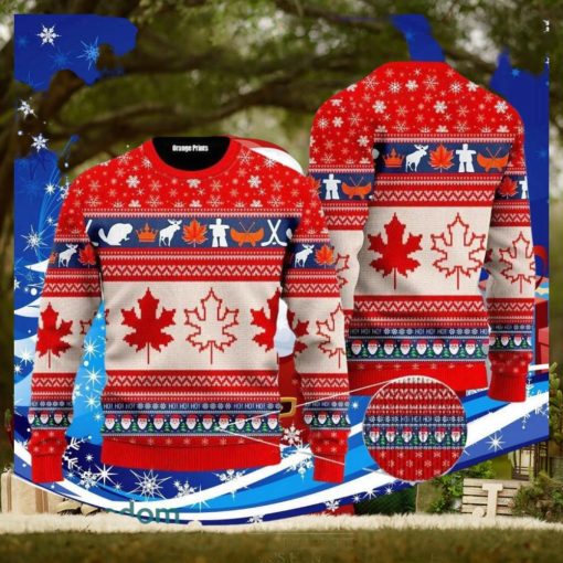 Christmas Canada Maple Leaf Ugly Christmas Sweater Special Gift For Men Women