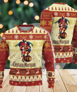 Christmas Captain Morgan Rum Ugly Sweater, Mens Drinking Christmas Sweater