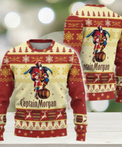 Christmas Captain Morgan Rum Ugly Sweater, Mens Drinking Christmas Sweater