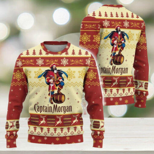 Christmas Captain Morgan Rum Ugly Sweater, Mens Drinking Christmas Sweater