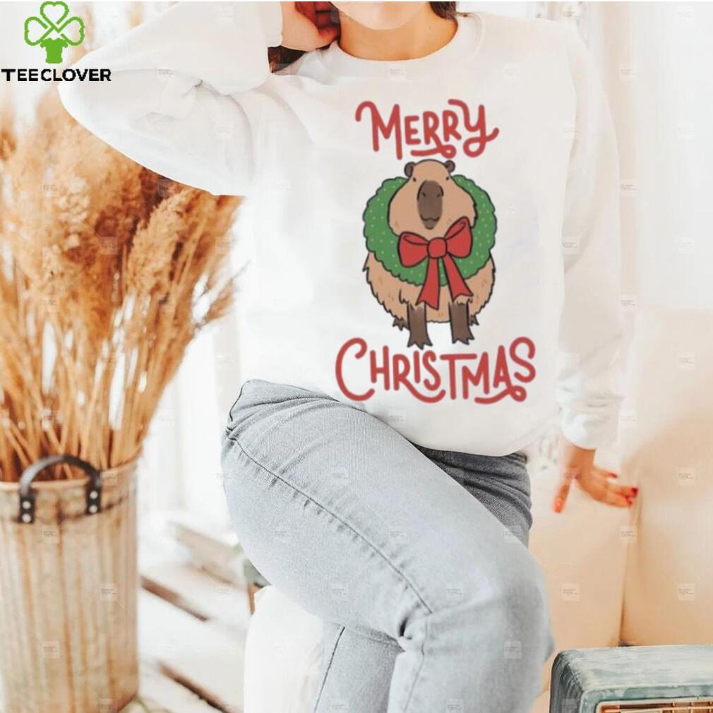 Christmas Capybara Design Graphic Shirt Christmas Capybara Design Graphic Shirt