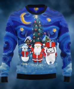 Christmas Card Polar Bear Santa Penguin Ugly Christmas Sweater