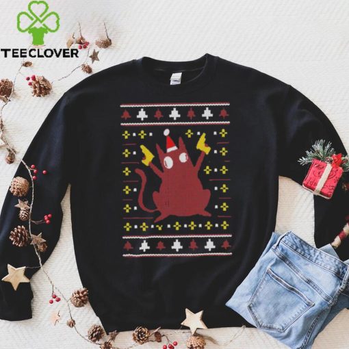 Christmas Cat Holding Gun T hoodie, sweater, longsleeve, shirt v-neck, t-shirt