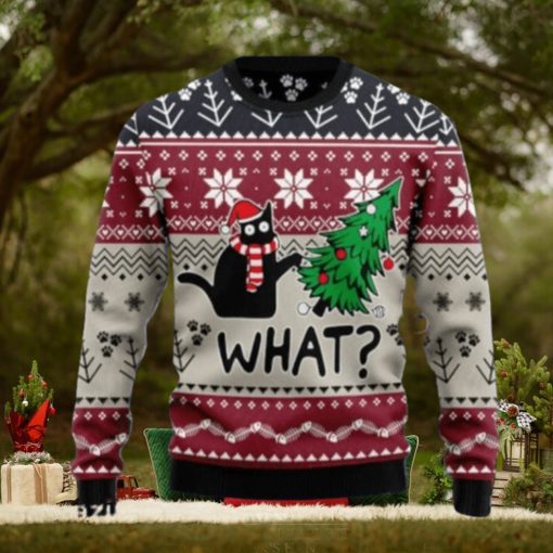 Christmas Cat What Ugly Christmas Sweaters Style Gift For Men And Women