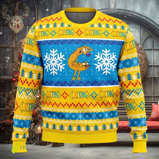 Christmas CatDog Nickelodeon Cute Ugly Christmas Sweater Christmas Gift For Family