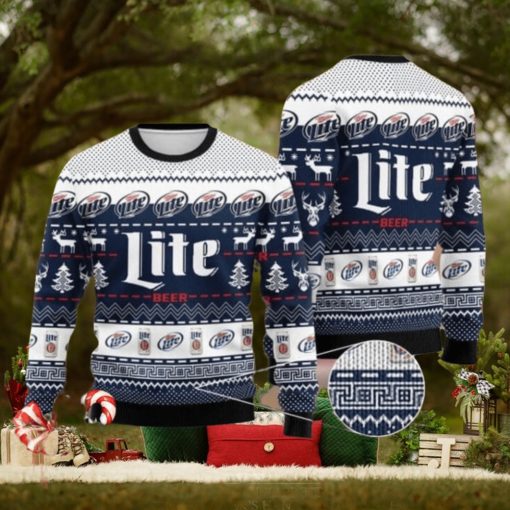 Christmas Cheers With Miller Lite Ugly Sweater, Gift for mom, Gift for dad, Christmas gift, Miller Lite ugly sweater, Miller Lite
