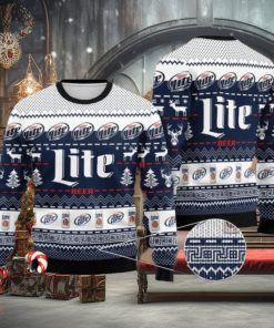 Christmas Cheers With Miller Lite Ugly Sweater, Gift for mom, Gift for dad, Christmas gift, Miller Lite ugly sweater, Miller Lite