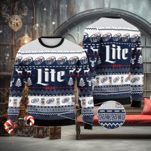 Christmas Cheers With Miller Lite Ugly Sweater, Gift for mom, Gift for dad, Christmas gift, Miller Lite ugly sweater, Miller Lite