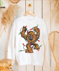 Christmas Chewbacca Tangled Fairy Lights T Shirt, Disney Chewbacca Christmas Shirt