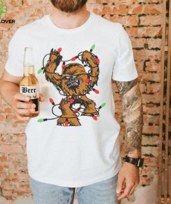 Christmas Chewbacca Tangled Fairy Lights T Shirt, Disney Chewbacca Christmas Shirt