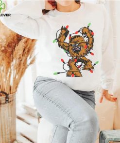 Christmas Chewbacca Tangled Fairy Lights T Shirt, Disney Chewbacca Christmas Shirt