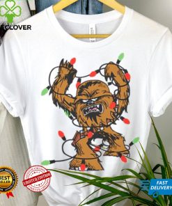 Christmas Chewbacca Tangled Fairy Lights T Shirt, Disney Chewbacca Christmas Shirt