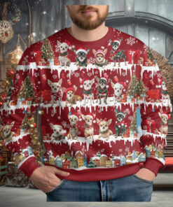 Christmas Chihuahua Ugly Sweater, Cute Dog Holiday Sweater