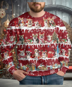 Christmas Corgi Dog Ugly Sweater