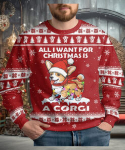 Christmas Corgi Santa Ugly Sweater, Funny Dog Christmas Sweater, Cute Animal Sweatshirt, Family Christmas Shirt, Gift For Corgi Lovers