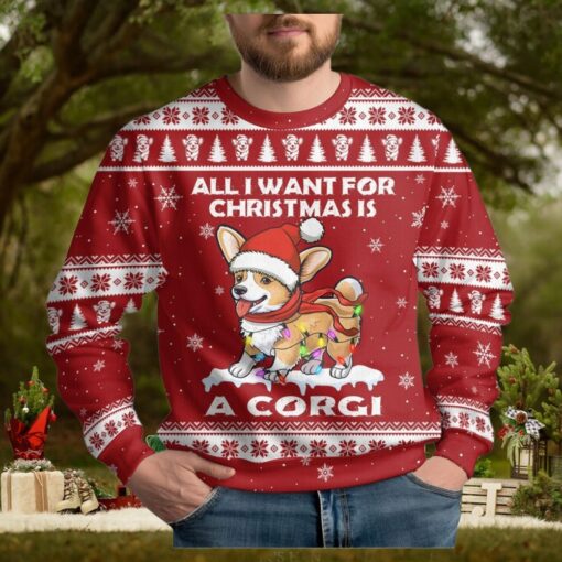 Christmas Corgi Santa Ugly Sweater, Funny Dog Christmas Sweater, Cute Animal Sweatshirt, Family Christmas Shirt, Gift For Corgi Lovers
