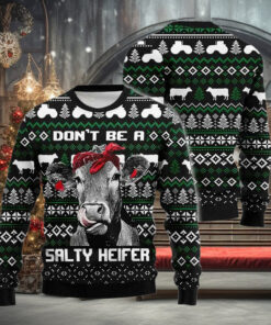 Christmas Cow Salty Heifer Ugly Christmas Sweater