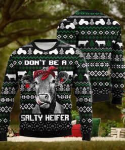 Christmas Cow Salty Heifer Ugly Christmas Sweater