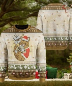 Christmas Cute Cat Womens Ugly Sweater