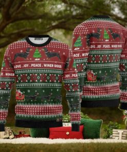 Christmas Dachshund Love Joy Wiener Peace Ugly 3D Sweater Gift For Men And Women