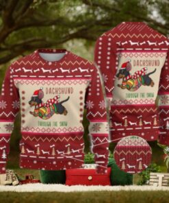 Christmas Dachshund Ugly Sweater, Santa Hat Dog Sweater