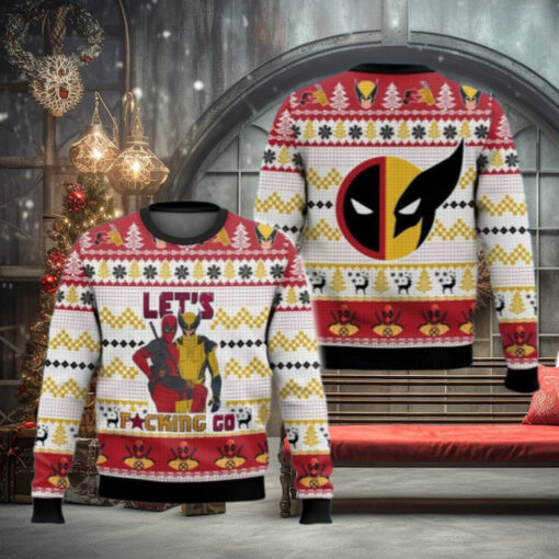 Christmas Deadpool Wolverine Ugly Sweater, Deadpool And Wolverine Friends Christmas Sweater