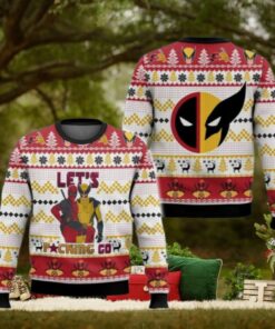 Christmas Deadpool Wolverine Ugly Sweater, Deadpool And Wolverine Friends Christmas Sweater