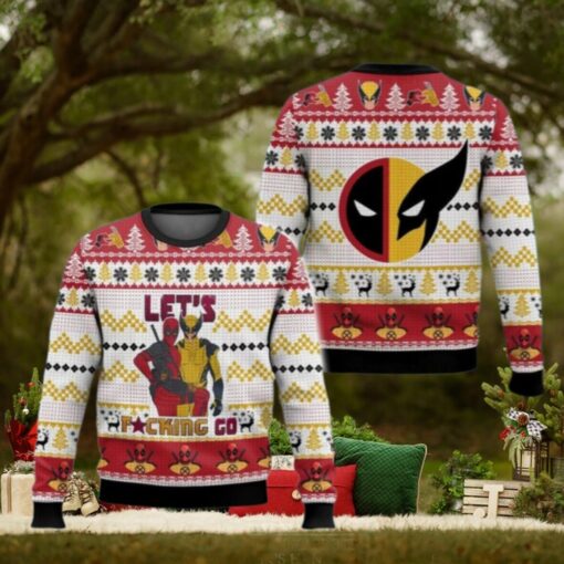 Christmas Deadpool Wolverine Ugly Sweater, Deadpool And Wolverine Friends Christmas Sweater