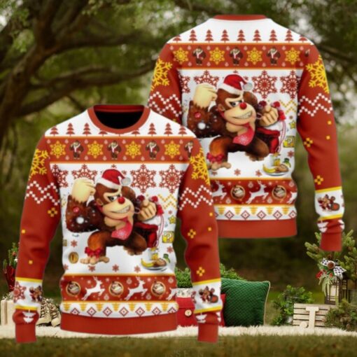 Christmas Donkey Kong Ugly Sweater, Super Mario Xmas Sweater