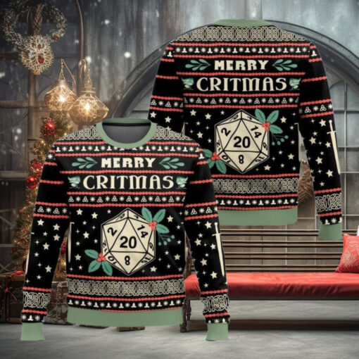 Christmas Dungeons And Dragons Ugly Sweater, Dnd Christmas Sweatshirt, Merry Christmas Sweater, Family Holiday Sweater, Gift For Fan