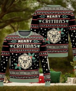 Christmas Dungeons And Dragons Ugly Sweater, Dnd Christmas Sweatshirt, Merry Christmas Sweater, Family Holiday Sweater, Gift For Fan