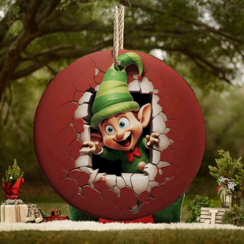 Christmas Elf Sublimation Ornament Christmas Elf Sublimation Ornament
