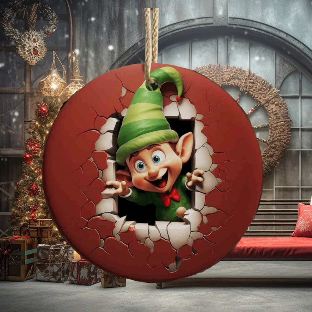 Christmas Elf Sublimation Ornament Christmas Elf Sublimation Ornament