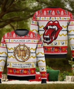 Christmas Facehugger Ugly Sweater, Alien Christmas Sweater, Retro Horror Movie Graphic Shirt, Family Christmas Sweater, Gift For Fan