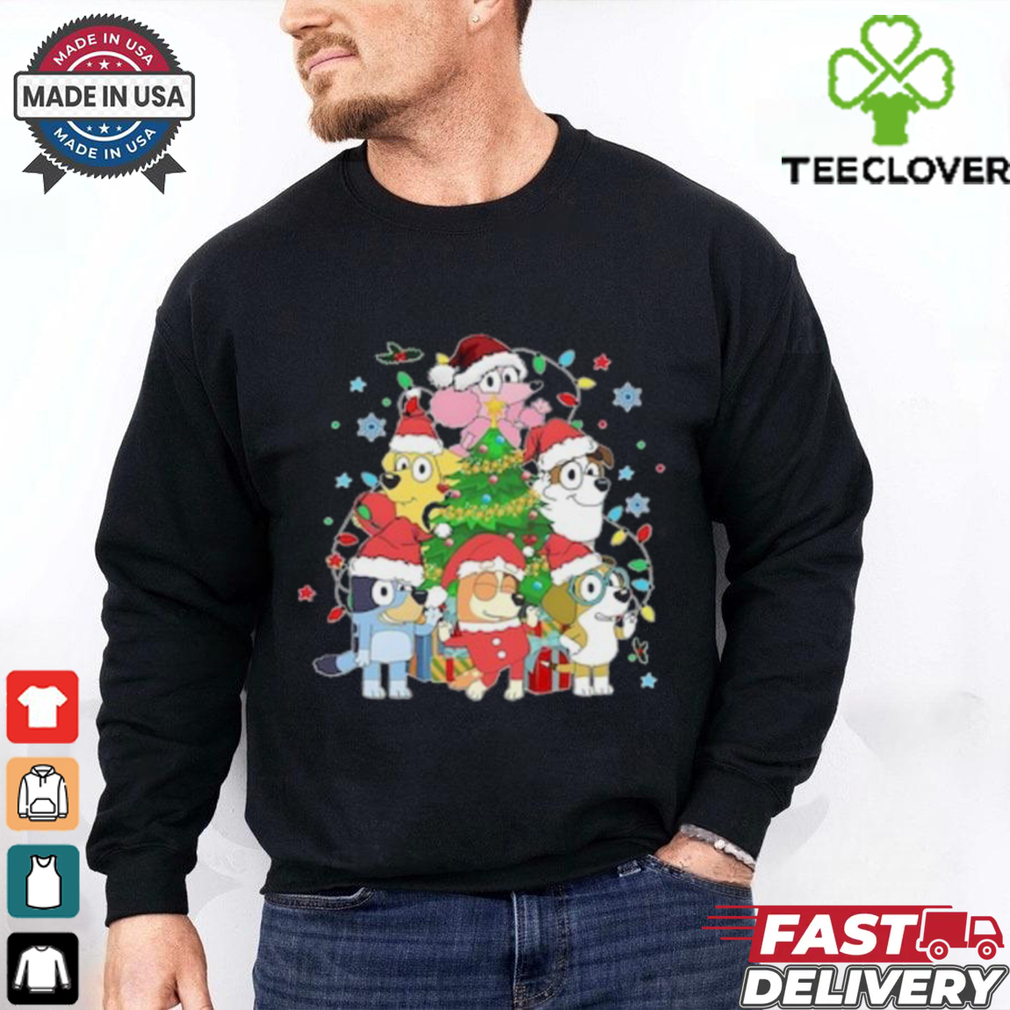 Christmas Family Sweatshirt, Blue Dog Family Tee, Xmas Cartoon Shirt Christmas Family Sweatshirt, Blue Dog Family Tee, Xmas Cartoon Shirt