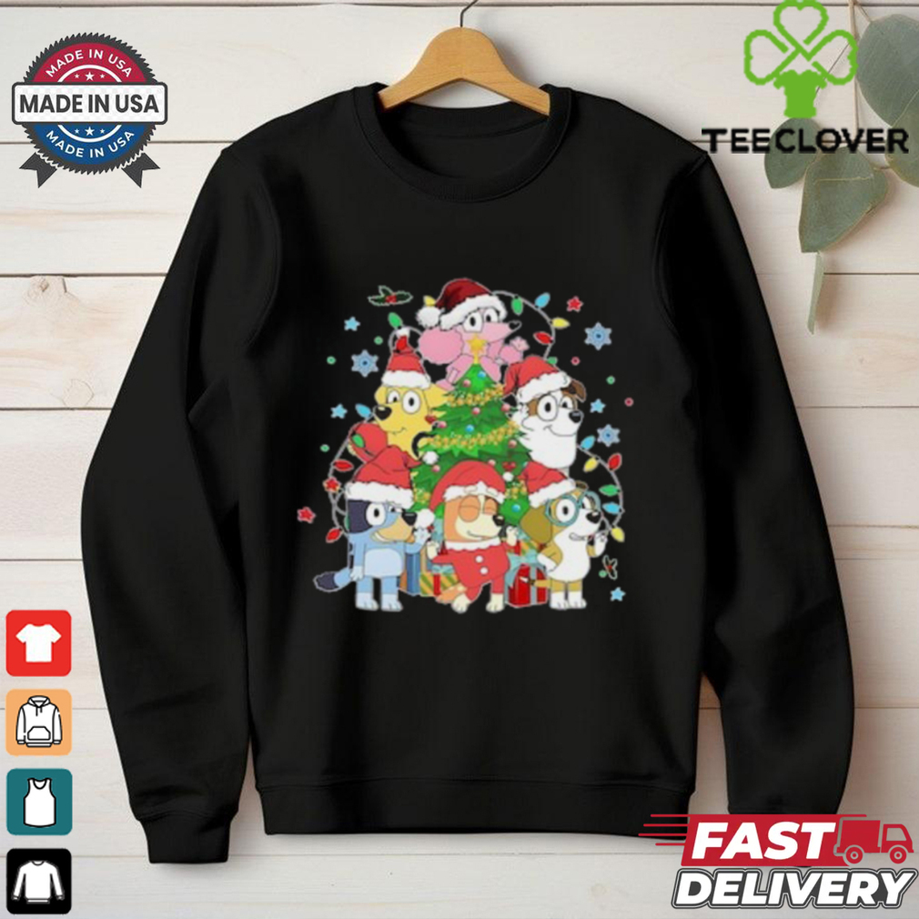 Christmas Family Sweatshirt, Blue Dog Family Tee, Xmas Cartoon Shirt Christmas Family Sweatshirt, Blue Dog Family Tee, Xmas Cartoon Shirt