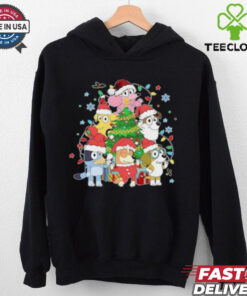 Christmas Family Sweatshirt, Blue Dog Family Tee, Xmas Cartoon Shirt