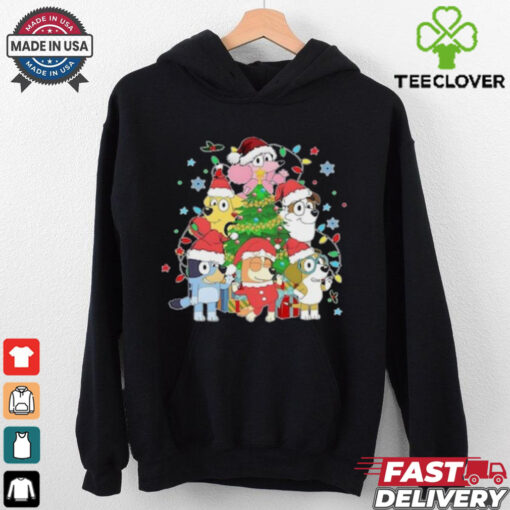 Christmas Family Sweatshirt, Blue Dog Family Tee, Xmas Cartoon Shirt