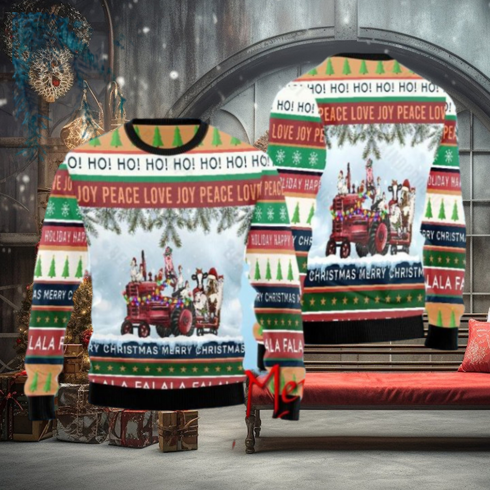 Christmas Farm Animals Truck Ugly Christmas Sweater Gift Knitting Sweater Christmas Farm Animals Truck Ugly Christmas Sweater Gift Knitting Sweater